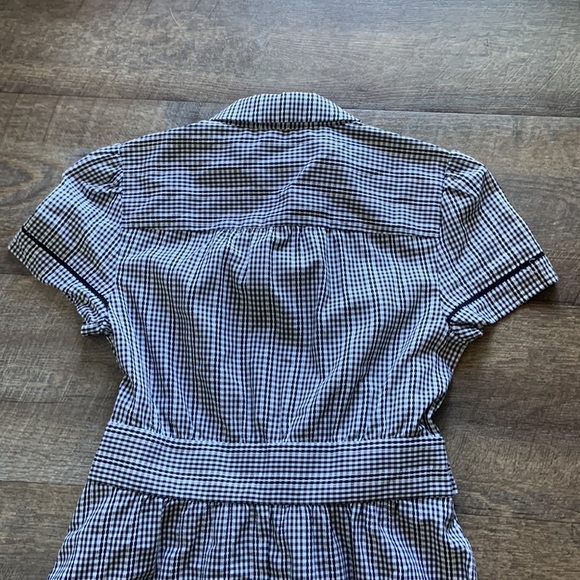 COURT & ROWE Gingham Midi Dress‎ Short Sleeves Black and White Picnic Check - Picture 13 of 14